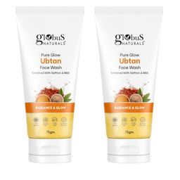 Globus naturals Set of 2 Pure Glow Ubtan Face Wash with Saffron & Milk - 75 g each-46