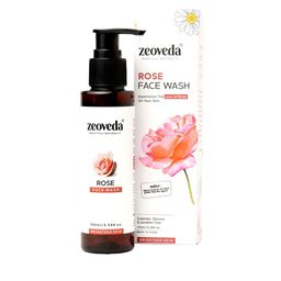 Zeoveda Rose Face Wash with Jojoba Oil & Citric Acid To Brighten Skin - 100ml image 5