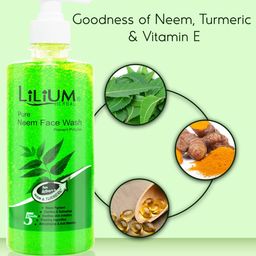Lilium Herbal Set Of 2 Fruit & Neem Face Wash With Neem & Vitamin E - 200ml Each image 3