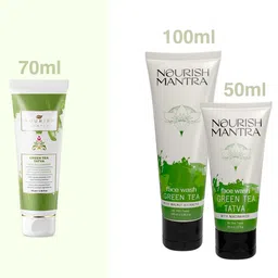 Nourish Mantra Set Of 2 Green Tea Tatva Face Wash with Niacinamide - 50ml Each image 5