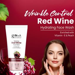 Globus naturals Set of 3 Refreshing Red Wine Face Wash with Vitamin E & Peach - 75 g each image 4