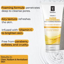 NutriGlow Set of 3 Vitamin C Super Brightening Daily Foaming Face Wash - 100 ml each image 5