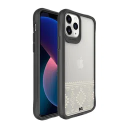 DailyObjects Black & Off-White Printed Mandala Tattoo Hybrid Clear iPhone 11 Pro Phone Case-40