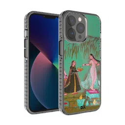 DailyObjects Green & Blue Printed Maids with Offerings Hybrid Clear iPhone 13 Pro Phone Case-48