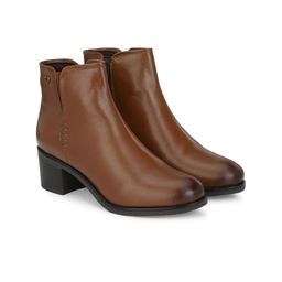 Delize Women Tan-Brown Solid Vegan Leather Chelsea Boots-picture-53