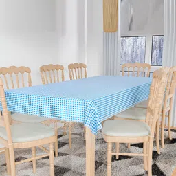 Kuber Industries Blue Plastic 8 Pieces Plastic Table Cover-64