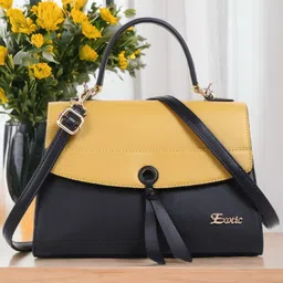 Exotic Colourblocked Structured Handheld Bag-19