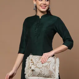 Anekaant Animal Fringed Boho Cotton Sling Bag with Fringes-image-2