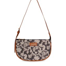 Belwaba Grey Floral Printed Structured Sling Bag-image-14