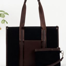 MINI WESST Oversized Structured Tote Bag With Pouch image 1