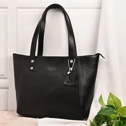 SAMTROH Textured Leather Structured Tote Bag-58
