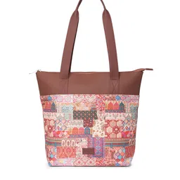 ZOUK Ethnic Motifs Printed Shopper Tote Bag image 3