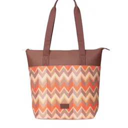 ZOUK Geometric Printed Shopper Tote Bag image 3