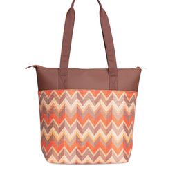 ZOUK Geometric Printed Shopper Tote Bag image 5