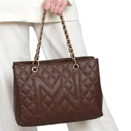 MINI WESST Textured Structured Shoulder Bag Up to 12 inch-image-51