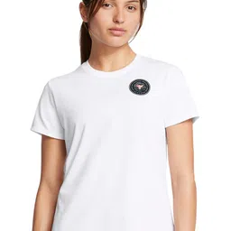 UNDER ARMOUR Women Graphic Printed Round Neck Cotton T-shirt-image-23