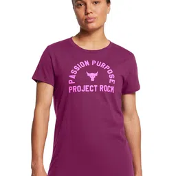UNDER ARMOUR Women Typography Printed Round Neck Cotton T-shirt-picture-28