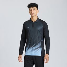 Men's Cricket Polo CP 500 Black Full Sleeve-image-8