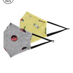 EL REGALO Kids Pack Of 2 Printed Cotton Cloth Masks & 2 Lanyards-51