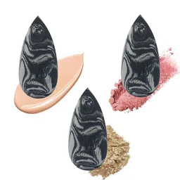 Veoni BELLE Set Of 3 Professional Super Soft Latex Free Makeup Blender - Black-2