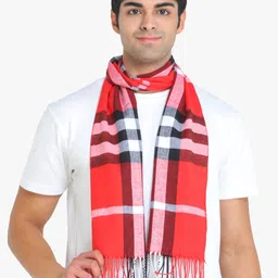 ELLIS Men Red & Black Checked Muffler-picture-31