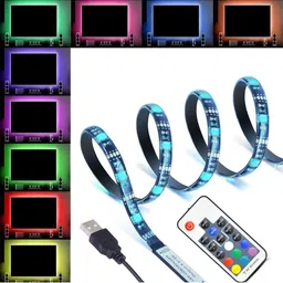 XERGY Multicolored USB 5V USB LED Flexible Strip Light With 17 Key Controller-24