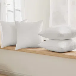 Bajo's  Set Of 4 White Solid Square Cushion Fillers-10