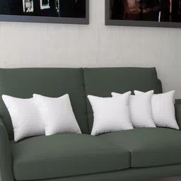 LA VERNE Set of 5 White Striped Cushion Fillers-20