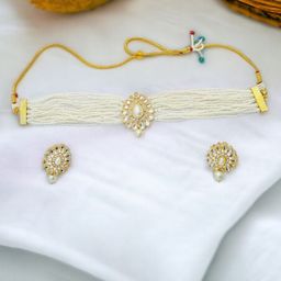 The Pari Gold Plated Stones Studded & Beaded Traditional Jewellery Set-picture-55
