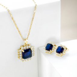 Peora Gold-Plated Cubic Zirconia-Studded Jewellery Set-image-21