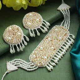 Jazz and Sizzle Beaded Necklace and Earrings-image-1