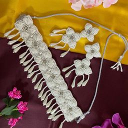 Digital Dress Room Beads-Studded Tribal Jewellery Set-image-41