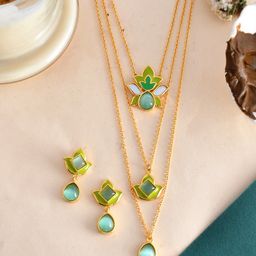 Voylla Rhodium Plated Jewellery Set-58