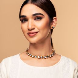 Priyaasi Gold-Plated Kundan Studded Jewellery Set-20