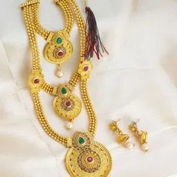 PRIVIU Gold Plated Three Layer Jewellery Set-picture-7