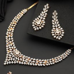 Saraf RS Jewellery Gold-Plated CZ-Studded Jewellery Set-image-74