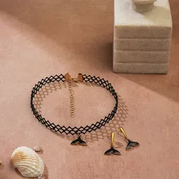 EL REGALO Choker With Earrings Jewellery Set-47