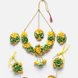 ZENEME Beaded Gota Patti Haldi & Mehendi Jewelry Set image 4