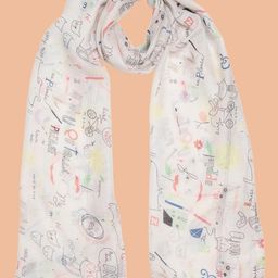 J Style Girls Printed Stole-image-48