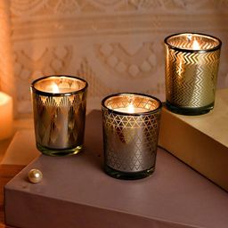 TAYHAA Grey 3 Pieces Scented Candles Jar-30
