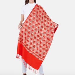 MUFFLY Women Embroidered Pashmina Woolen Shawl-15