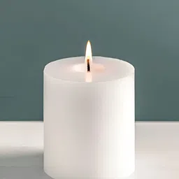 atorakushon White Scented Paraffin Pillar Candle-image-92