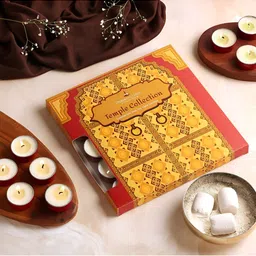 Parkash Candles Off White 25 Pieces Textured Scented Tea Light Candles-49