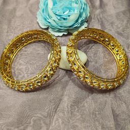 FEMMIBELLA Set Of 2 Gold-Plated Bangles-image-6
