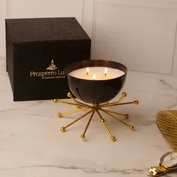 Parkash Candles Black Scented Bowl Candle-image-12