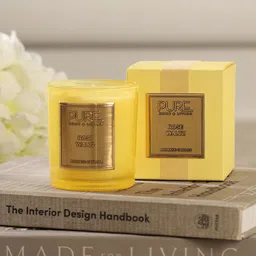 Pure Home and Living Yellow Rose Waltz Scented Glass Candle - Small-image-43