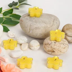 Parkash Candles Yellow 6 Pieces Lemon Grass Scented Tealight Candles-13