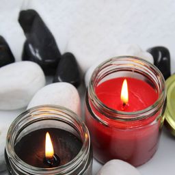 atorakushon Red 2 Pieces Jasmine Scented Pillar Candles-11