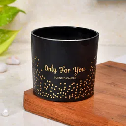 TAYHAA Black Printed Scented Candle With Jar-picture-13
