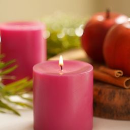 Pure Home and Living Pink Apple Cinnamon Pillar Candle-picture-26